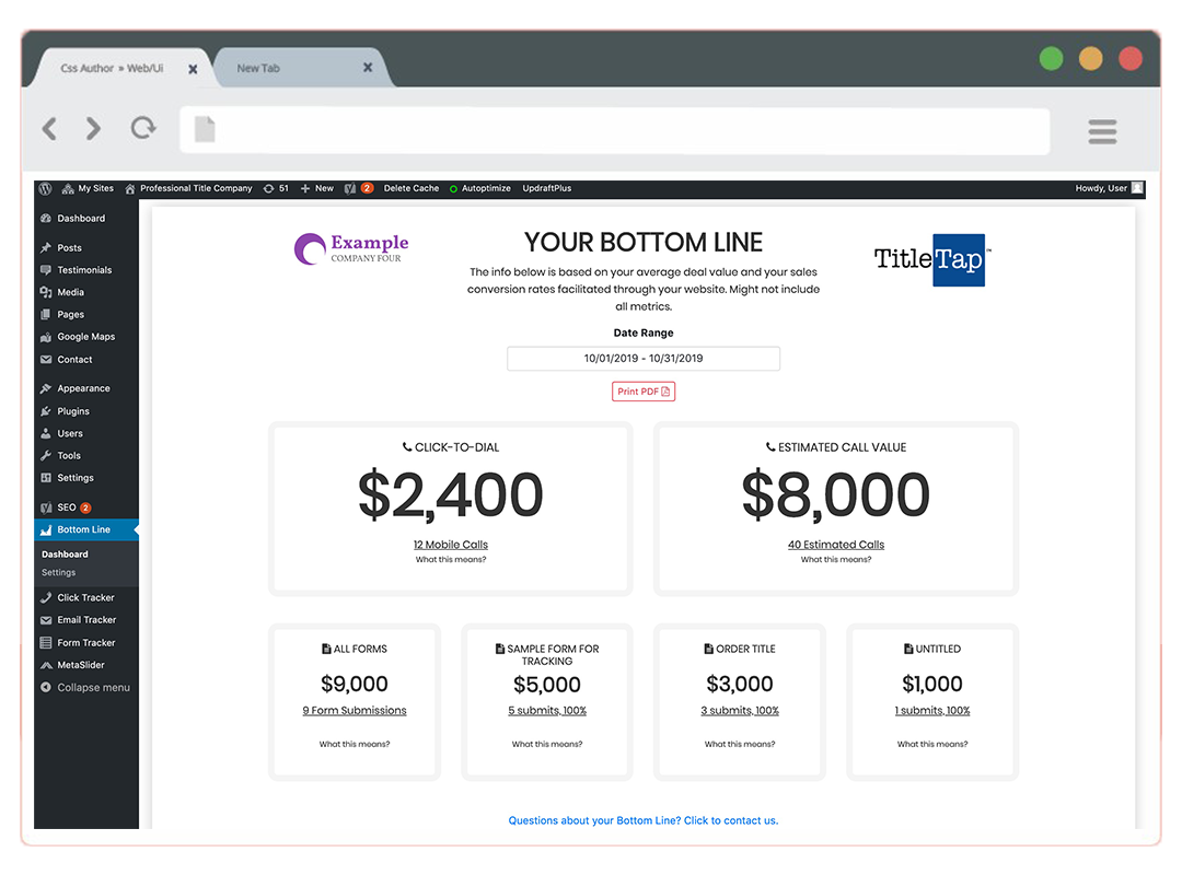 Bottom Line Dashboard Photo