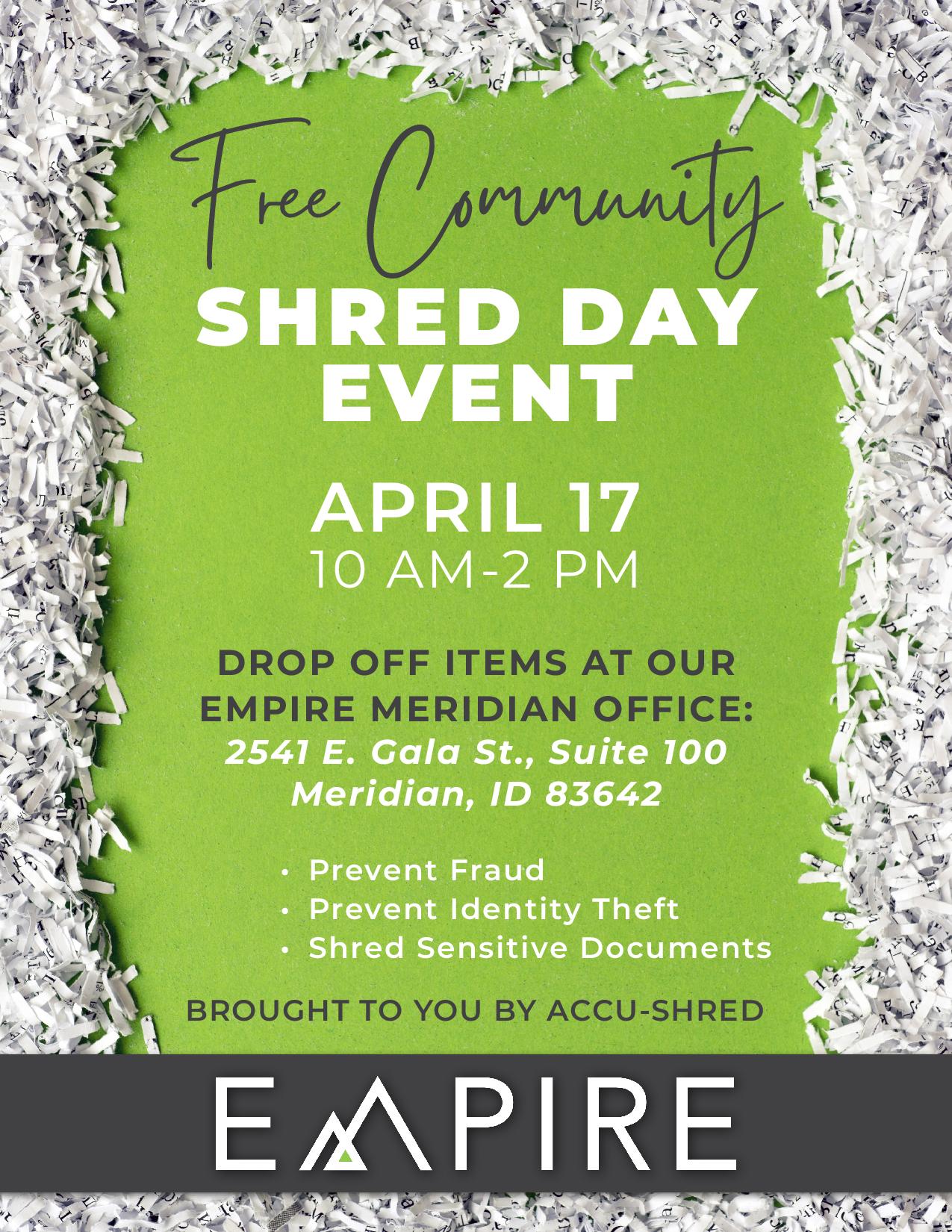 Empire Title Free Community Shred Day Event